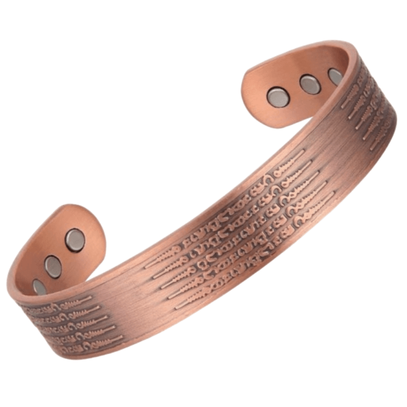 Tribal Flow Copper Magnetic Wide Cuff