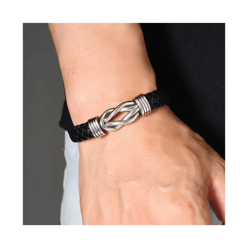 Titan Knot Leather Band - Red