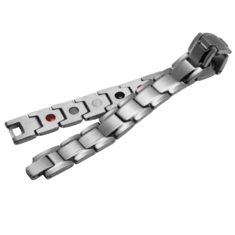 Magnetic Wellness Link Bracelet - Silver