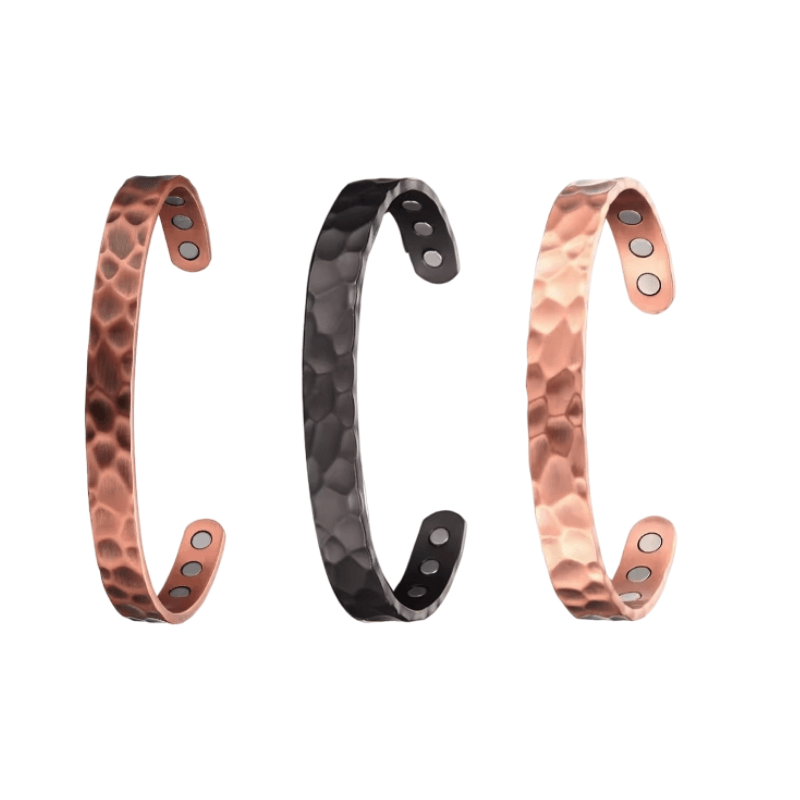 Hammered Wellness Bracelet - Rose Gold
