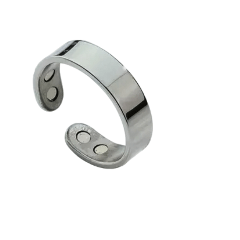 Stainless Magnetic Health Ring - Silver