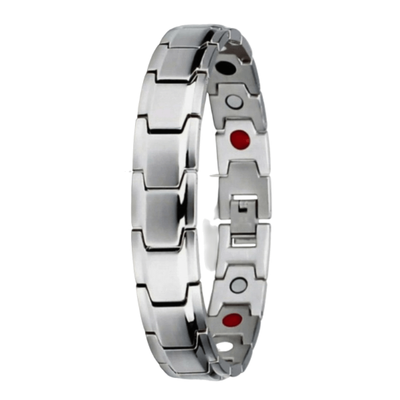 Magnetic Wellness Link Bracelet - Silver
