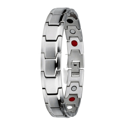 Magnetic Wellness Link Bracelet - Silver