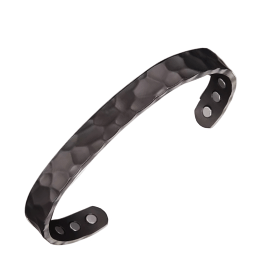 Hammered Wellness Bracelet - Black