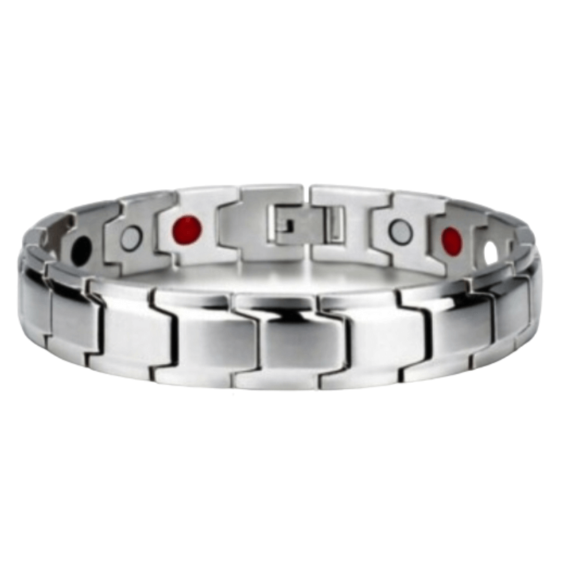 Magnetic Wellness Link Bracelet - Silver