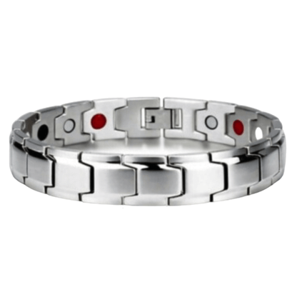 Magnetic Wellness Link Bracelet - Silver