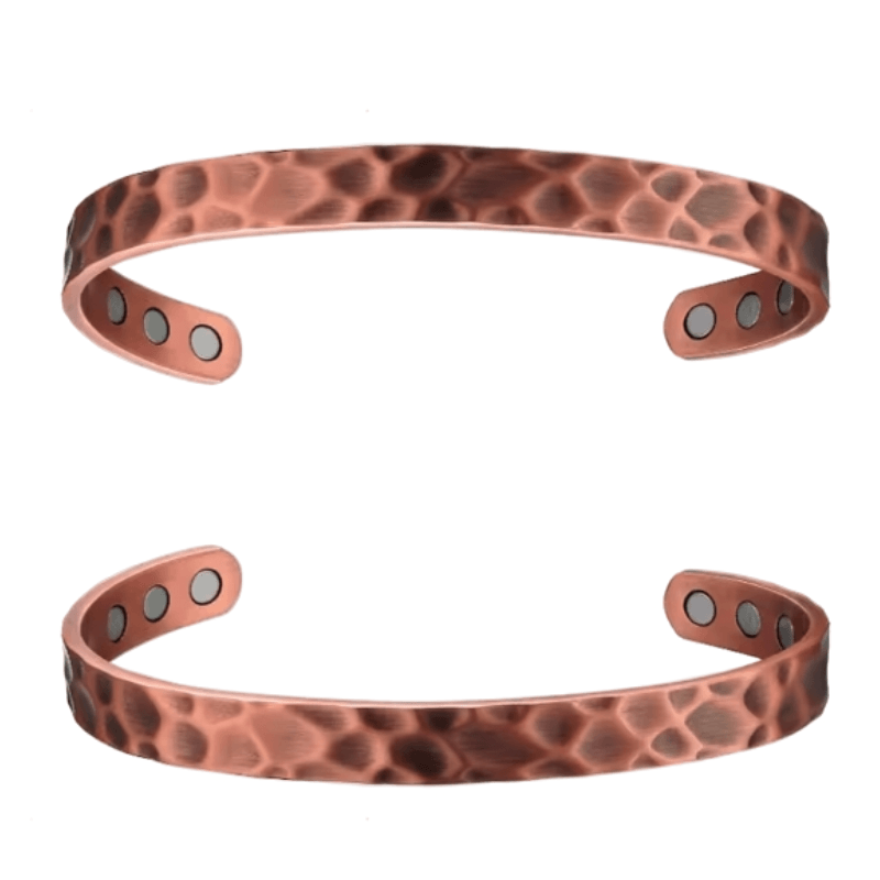 Hammered Wellness Bracelet - Bronze