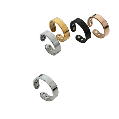 Stainless Magnetic Health Ring - Silver