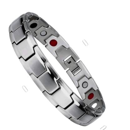 Magnetic Wellness Link Bracelet - Silver