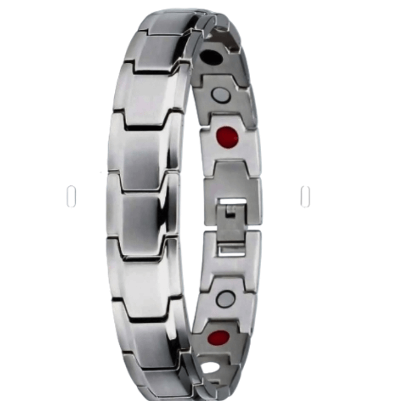 Magnetic Wellness Link Bracelet - Silver
