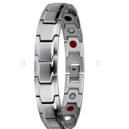 Magnetic Wellness Link Bracelet - Silver