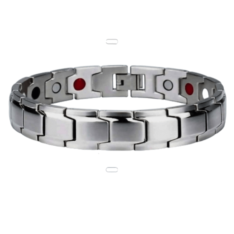 Magnetic Wellness Link Bracelet - Silver